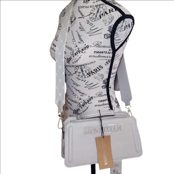 Steve Madden Bevie Cross Body Bag/Clutch w/ Air Pod Case Pouch Pumice - Picture 3 of 12